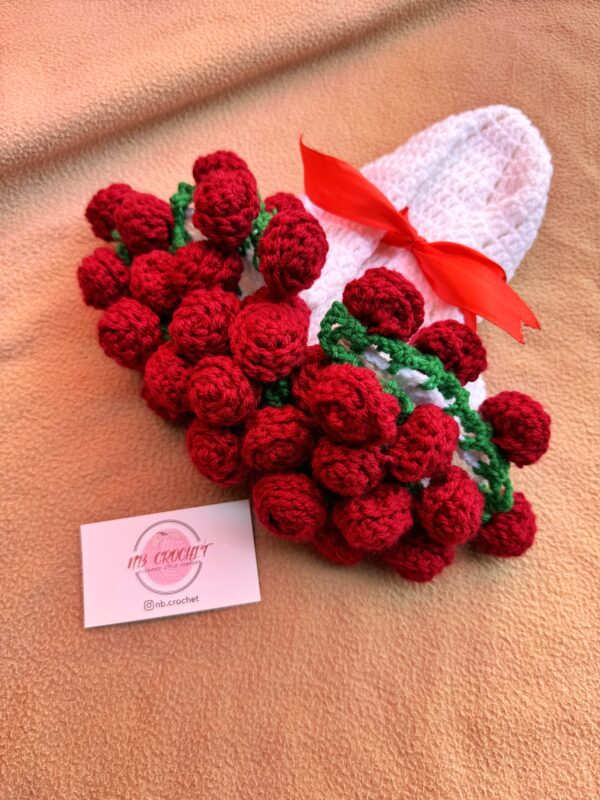 Rose Bloom Crochet Blanket Bouquet